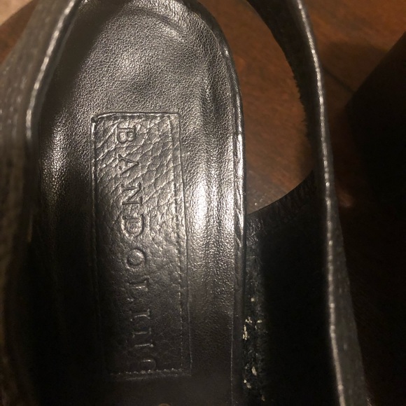 Sold Bandolino Black Ankle Strapped Mule - Picture 2 of 5